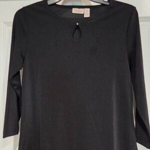 Women's Black Tunic Blouse Shirt Top Chico's